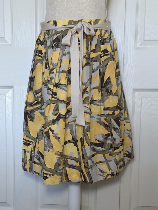 Moschino Dresses & Skirts - Moschino Cheap and Chic Women’s Abstract Print Yellow & Gray A-Line Skirt